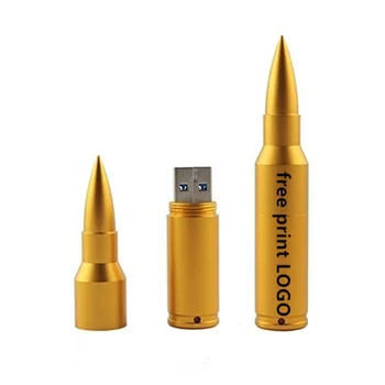 

Usb Flash Drive Metal Pen Drive Bullet Model Usb Stick 4GB 8GB 16GB 32GB 64G 128G Memory Stick USB 2.0 Free Custom Logo Pendrive