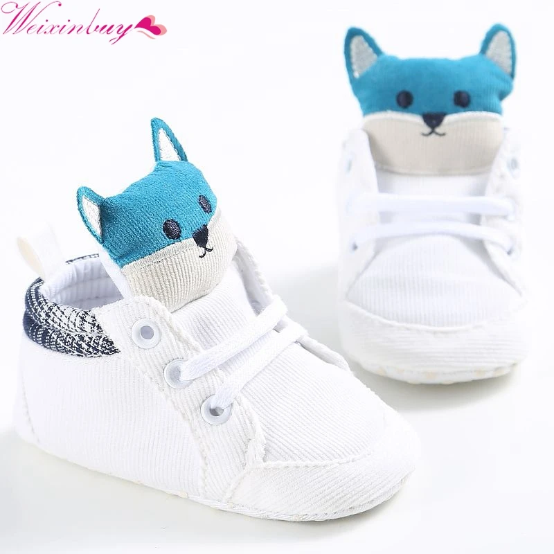 Zapatos Infantiles de invierno para bebé niño niña algodón zorro cabeza primer caminante zapatillas de lona antideslizantes suela suave calzado para niños Zapatos Infantiles de invierno para bebé niño niña algodón zorro cabeza primer caminante zapatillas de lona antideslizantes suela suave calzado para niños