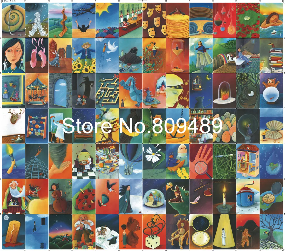 Dixit English Rules Board Game 1+2+3+4+5+6+7+8 For Home Party 672 Cards
