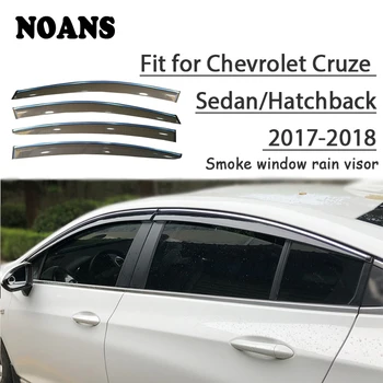

NOANS 4pcs Stickers For Chevrolet Cruze Sedan/Hatchback 2017 2018 Car Styling Accessories ABS Windows Sun Rain Visor