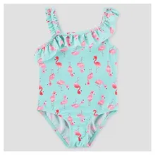 UK/детский купальный костюм с фламинго для маленьких девочек; купальник-танкини; купальник-бикини