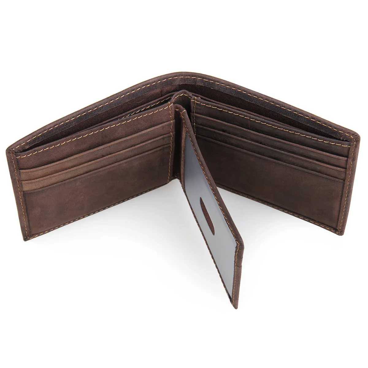 

top quality cow genuine leather men Short Purse luxury,dollar price Vintage style male Clutches Wallets masculina original brand