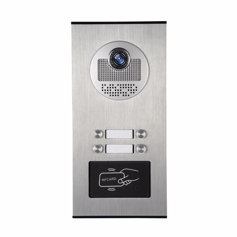 Yobangsecurity домашний безопасности, видео-телефон двери Системы " дюймовый дверной Видеозвонок дверное переговорное устройство доступа RFID Управление 1 Камера 4 монитор