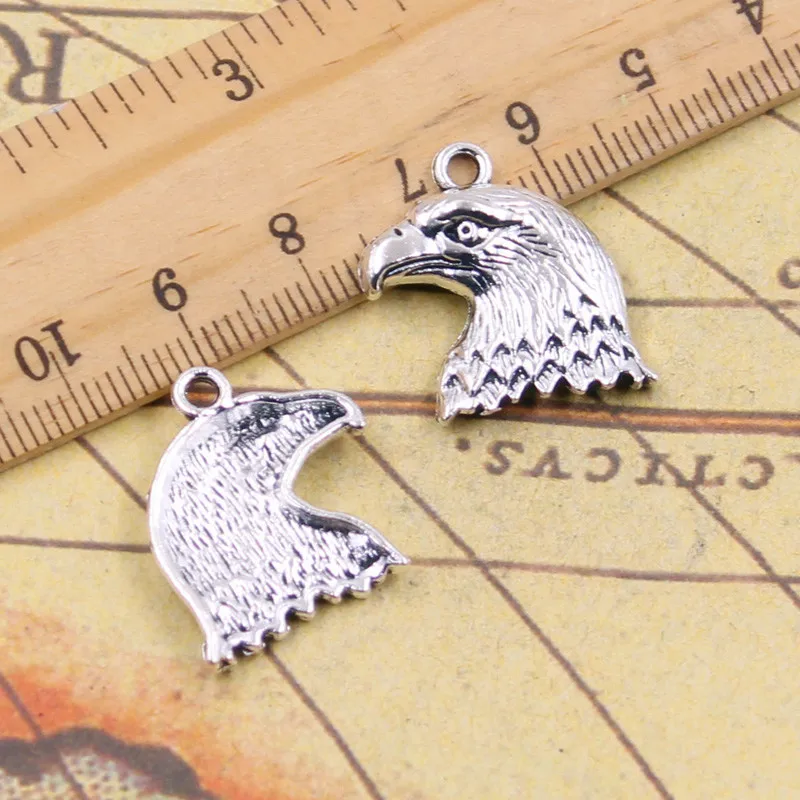10pcs Charms hawk eagle 21*19mm Tibetan Silver Plated Pendants for Jewelry Making DIY Handmade