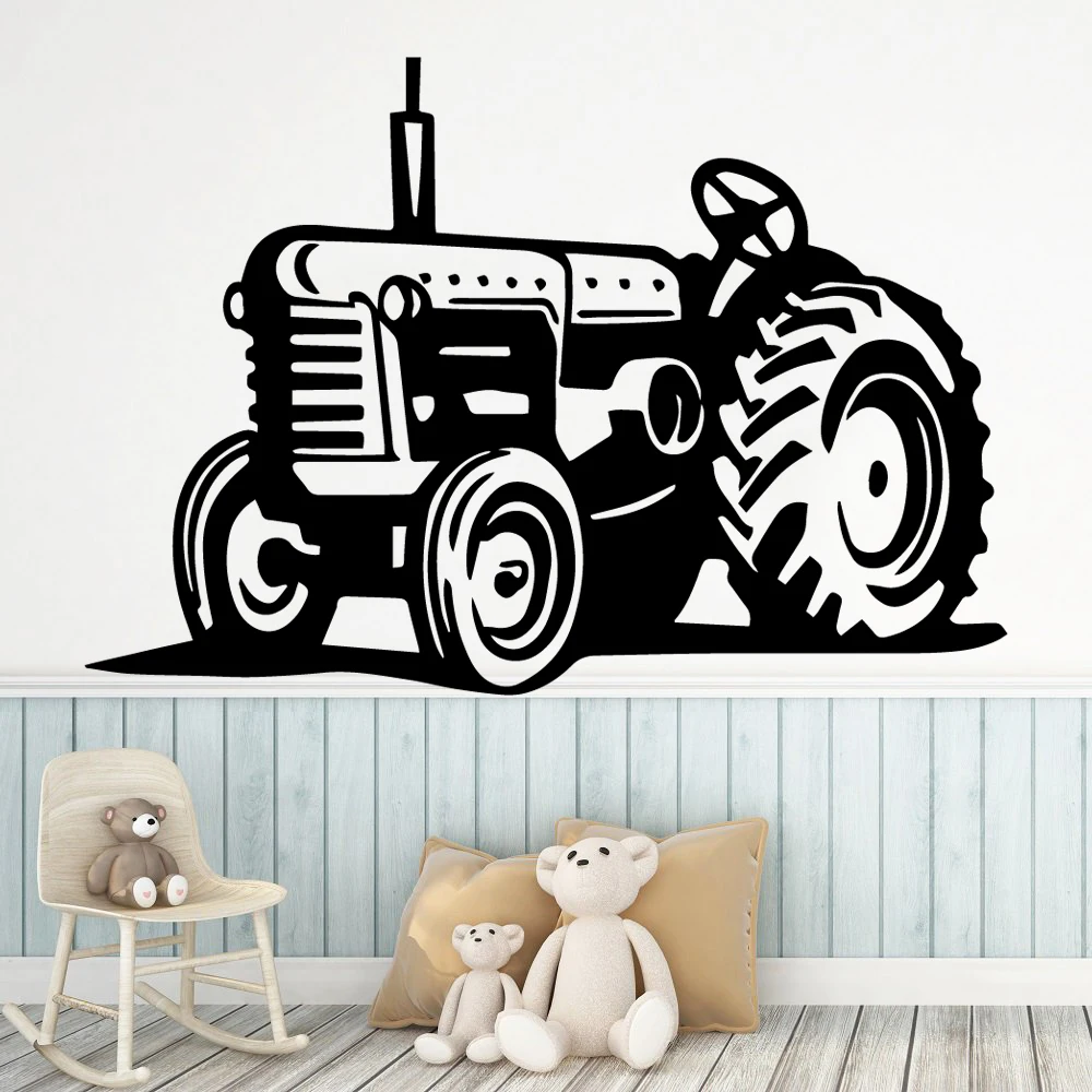 Creative Tractors Stickers Wall Art Decal For Kids Room Wall Art Sticker Bedroom Decals Wallpaper pvc muursticker