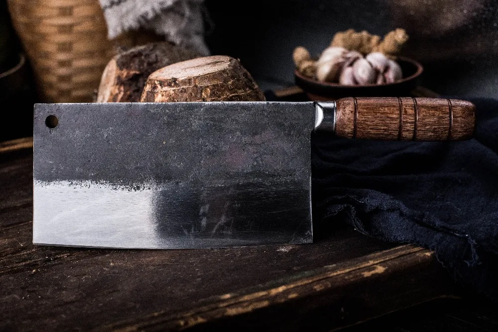 Традиционный ручной работы китайский стиль кухонный нож для резки мясной овощной нож кухонные ножи шеф-повара специальный нож бытовой Отбойник слайсер