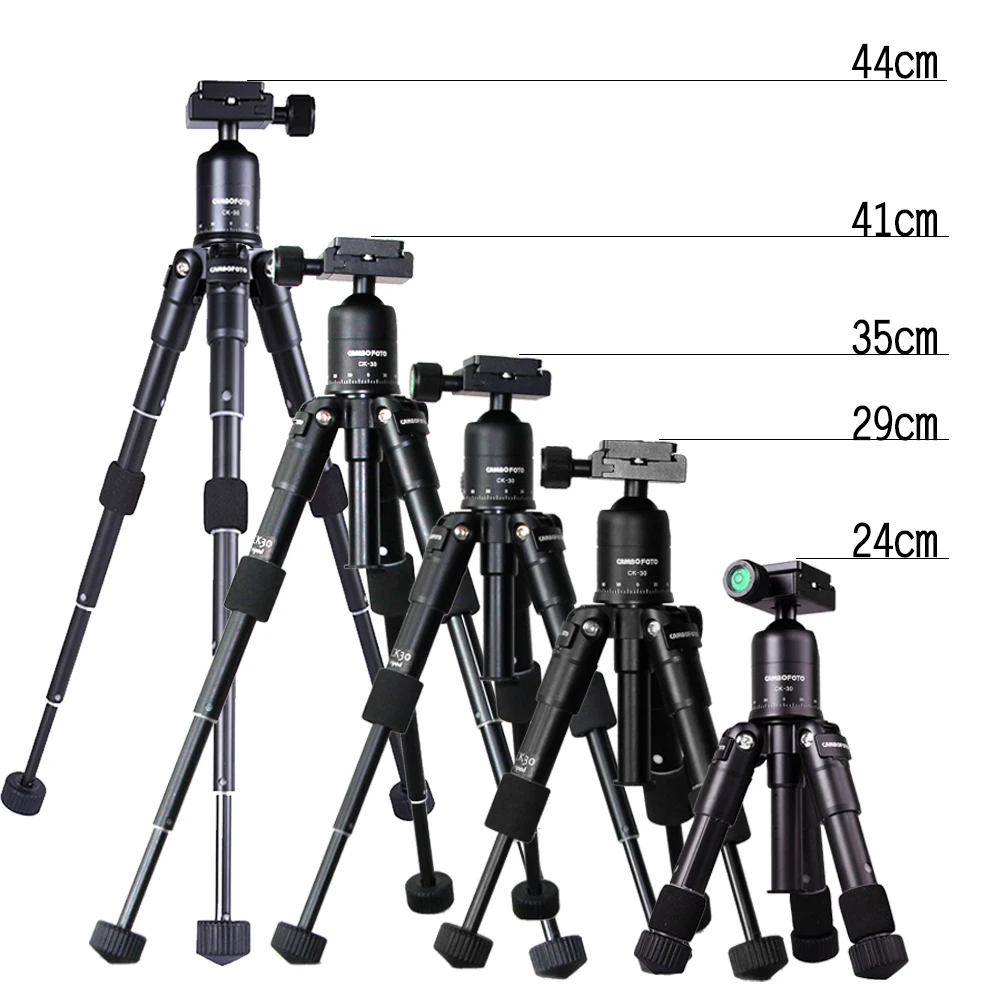 

CAMBOFOTO M225+CK30 Portable Aluminum Tripod Compact Desktop Macro Mini Table Tripod with Ball Head for Sony Canon Nikon Camera