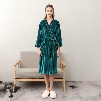 

Winter NEW Women Flannel Robe Dress Sexy Lovers Couple Nightwear Kimono Bath Gown Nightgown Sleepwear Plus Size M XL XXXL A149