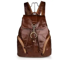 Maxdo Vintage Genuine Leather Lady Women Backpacks Cowhide Teenagers Girl Backpack Travel Bags #M7286