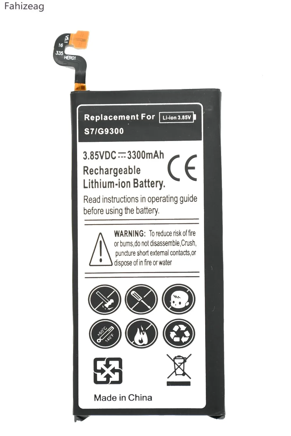 Fahizeag качественный EB BG930ABE 3300 мАч для замены батареи Samsung Galaxy S7 G9300 SM G930 G930V G930A