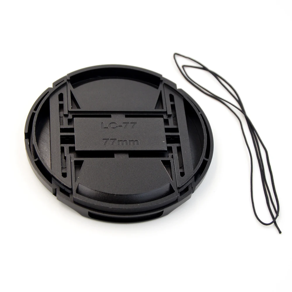 77mm Lens Cap for Canon for Nikon and all DSLR lenses with Holder Leash Strapin Len Caps from