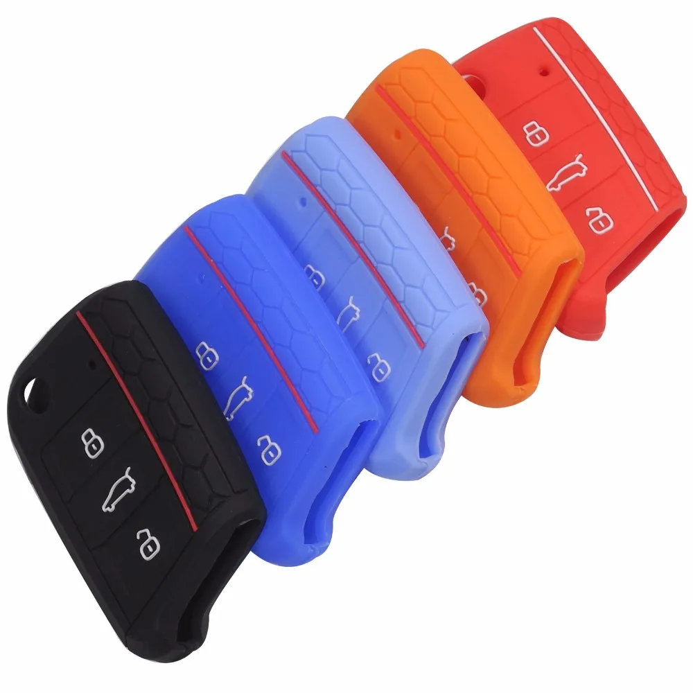 Keyforkess Chiave Cassa Chiave Del Sacchetto Chiave Della Copertura Per VW Golf 7 mk7 Skoda Octavia A7 Nuovo Polo Chiave Del Silicone Portect caso di Accessori Per Auto 8 aeProduct.getSubject()