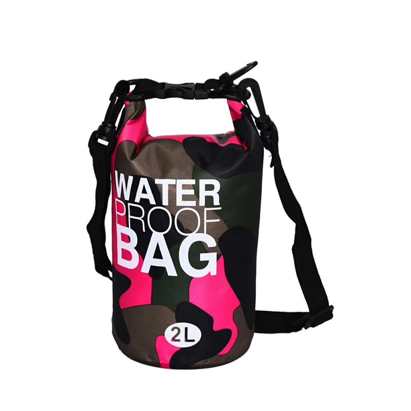 2L camuflaje al aire libre a la deriva, bolsa de teléfono móvil de un hombro de natación impermeable bolsa de viaje de Trekking