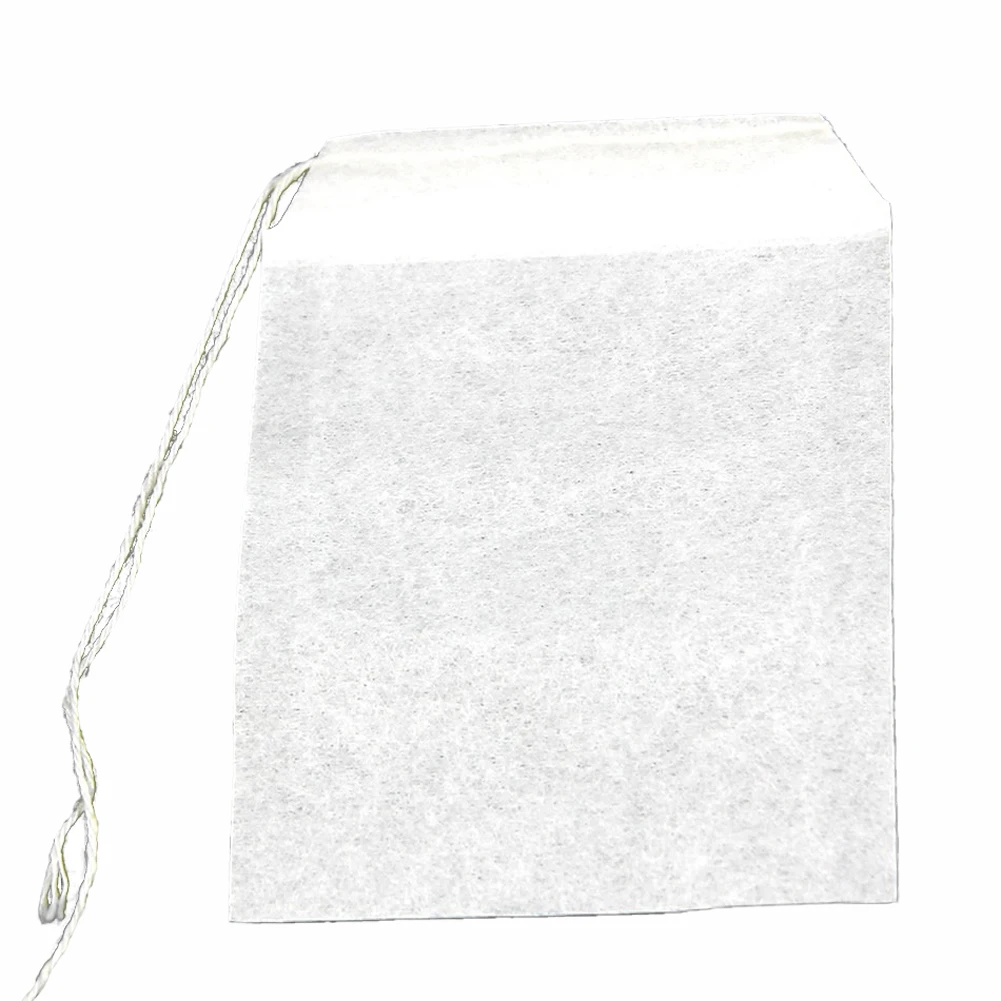 100pcs//lot Empty Teabags String Heat Seal Filter Paper Herb Loose Tea Bags Teabag For Home and Travel Necessities White