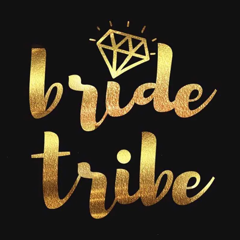 Команда надпись «Bride Tribe» Жених подружки невесты красного вина Стекло тату-наклейка для с надписью "Bride To Be" девичник вечерние свадебные украшения для душа подарок