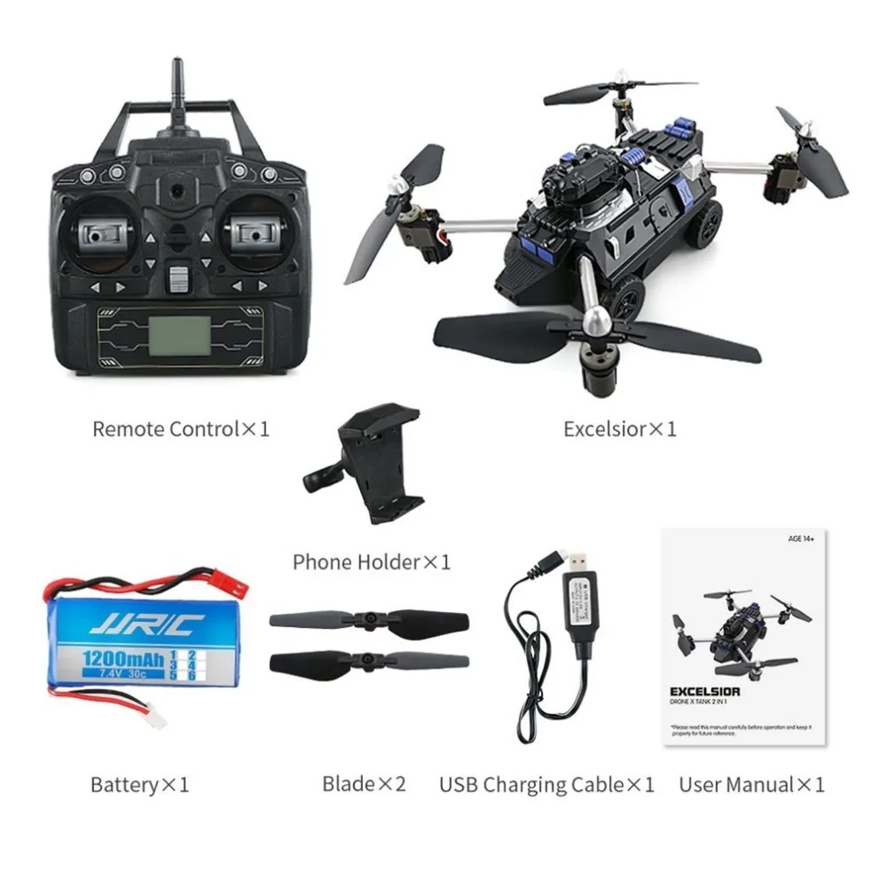 

JJR/C H40WH Selfie FPV RC 2.4G RC Quadcopter Tank Car Drone Aircraft with 720P Wifi HD Camera Altitude Hold 360 Flips