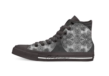 

Flower of Life Design breathable Casual High Top lace-up Canvas shoes sneakers