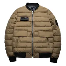 brand top 2017 Winter Cotton Padded Hooded Jacket black Waterproof Parka Thick Quilted Men casual Coats Warm Casual fashion 3XL