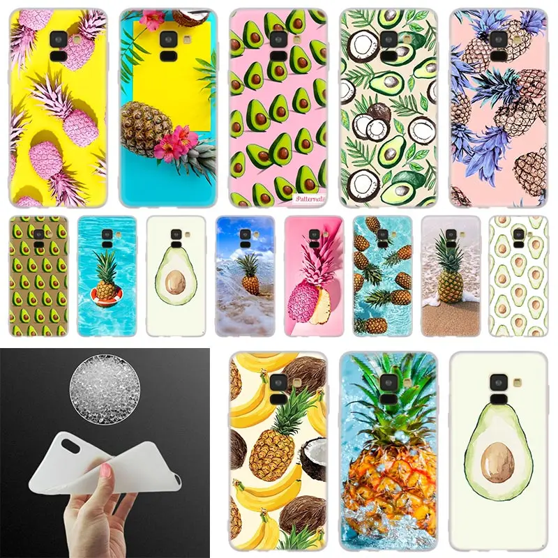 

summer Avocado Fruit Pineapple style Phone Case For Samsung Galaxy A10 A20 A30 A40 A50 A60 A70 A6 A8 Plus A7 A9 2018 A3 A5 2017