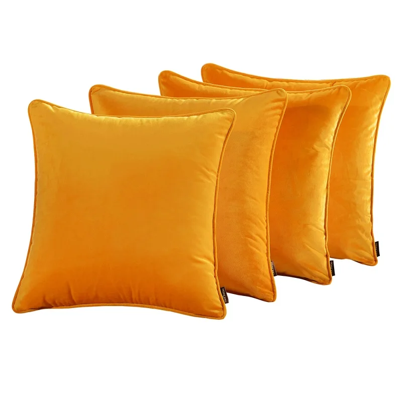 Сплошной Бархатный Чехол для подушки 3D конфетный Цвет Квадратные Чехлы дивана