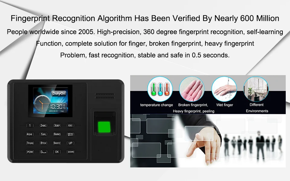 Биометрическая система посещаемости времени TCP/IP USB считыватель отпечатков пальцев время посещаемости Часы для сотрудников школы и офиса устройства