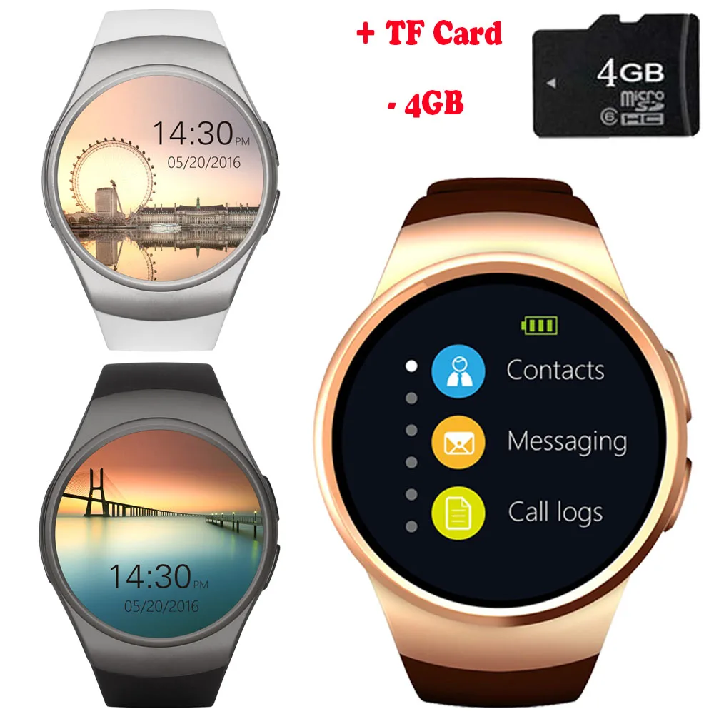 KW45 Bluetooth Smart Watch Phone Full Screen Support TF SIM Card Smartwatch Heart Rate for Huawei Ascend P8 P8 Lite Mate S 9 8 7