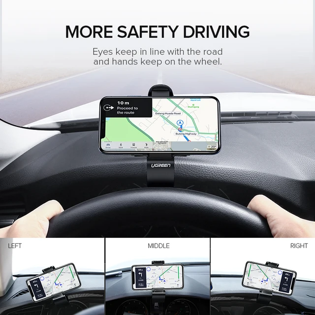 Ugreen Car Phone Holder for Phone Adjustable Holder on Car Dashboard Mobile Phone Holder Stand In Car Car Holder - Image 3