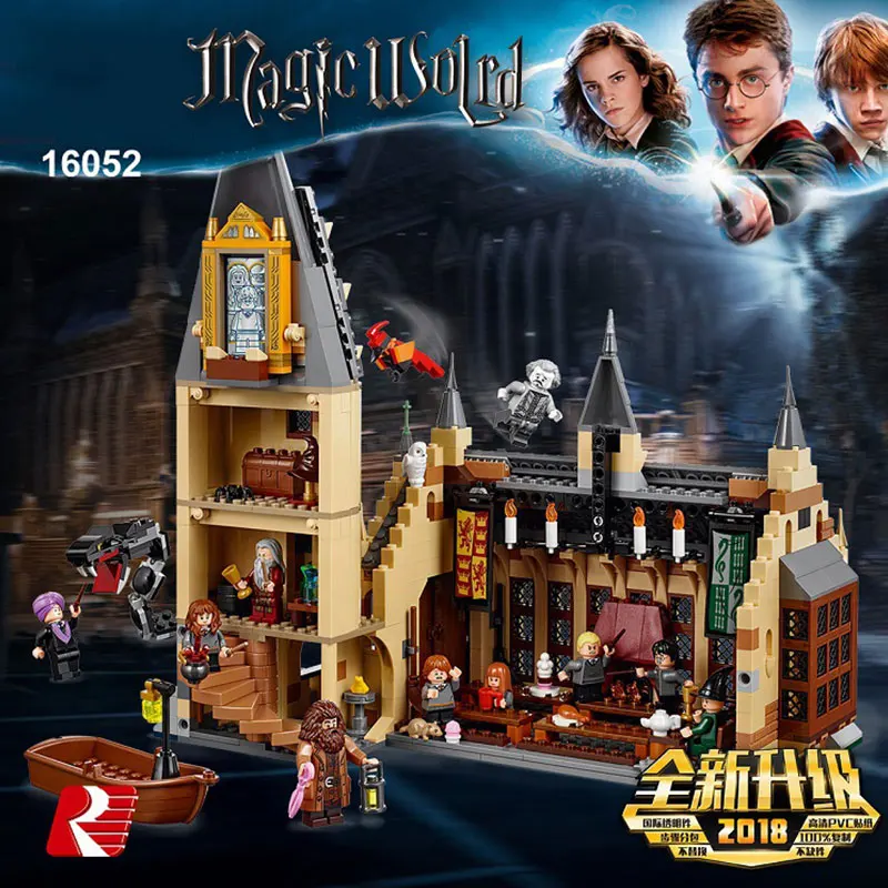 

Model Toy Set 983pcs Harri Potter Series Hogwarts Great Hall Building Blocks Brick Educational Diy Toys Compatible Legoing Mb048