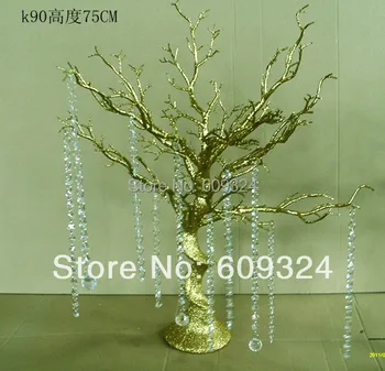 

WEDDING DECORATION Gold Wishing CRYSTAL TREE 29" Tall Artificial Statue Tree for wedding centerpiece