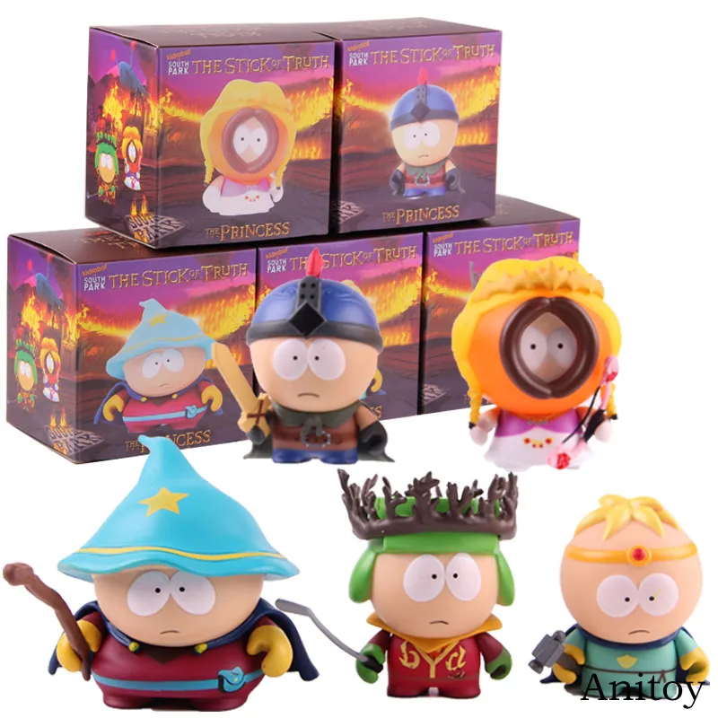 

Kidrobot South Park The Stick of Truth Stan Kyle Kenny Eric Cartman Butters PVC Action Figures Collectible Model Toys 5pcs/set