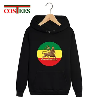 

Lion of Judah Rastafari Flag Reggae Roots hoodies men 2018 Ethiopia of Judah hooded sweatshirts Funky Medusa fleece pocket hoody