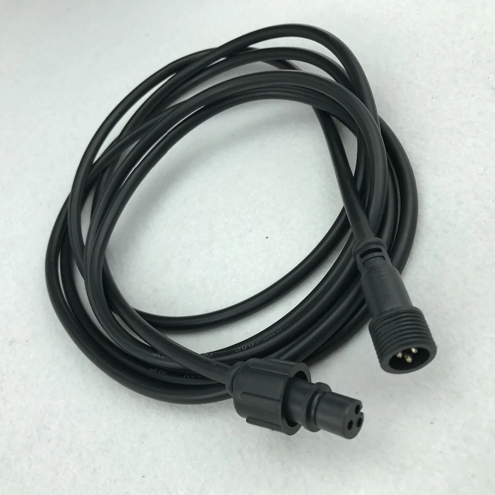 xConnect type BLACK 6m(20feet)3 core waterproof extension cable,one end