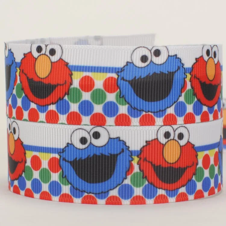 

7/8 "22mm New cartoon Sesame Street cartoon ribbon grosgrain ribbon Free shipping