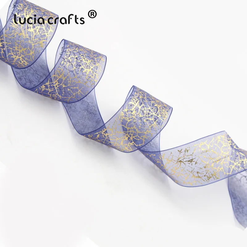 Lucia crafts 25 мм Печатная органза ленты для свадьбы Подарочная упаковка декор материал DIY шитье и бант для волос аксессуары P0102