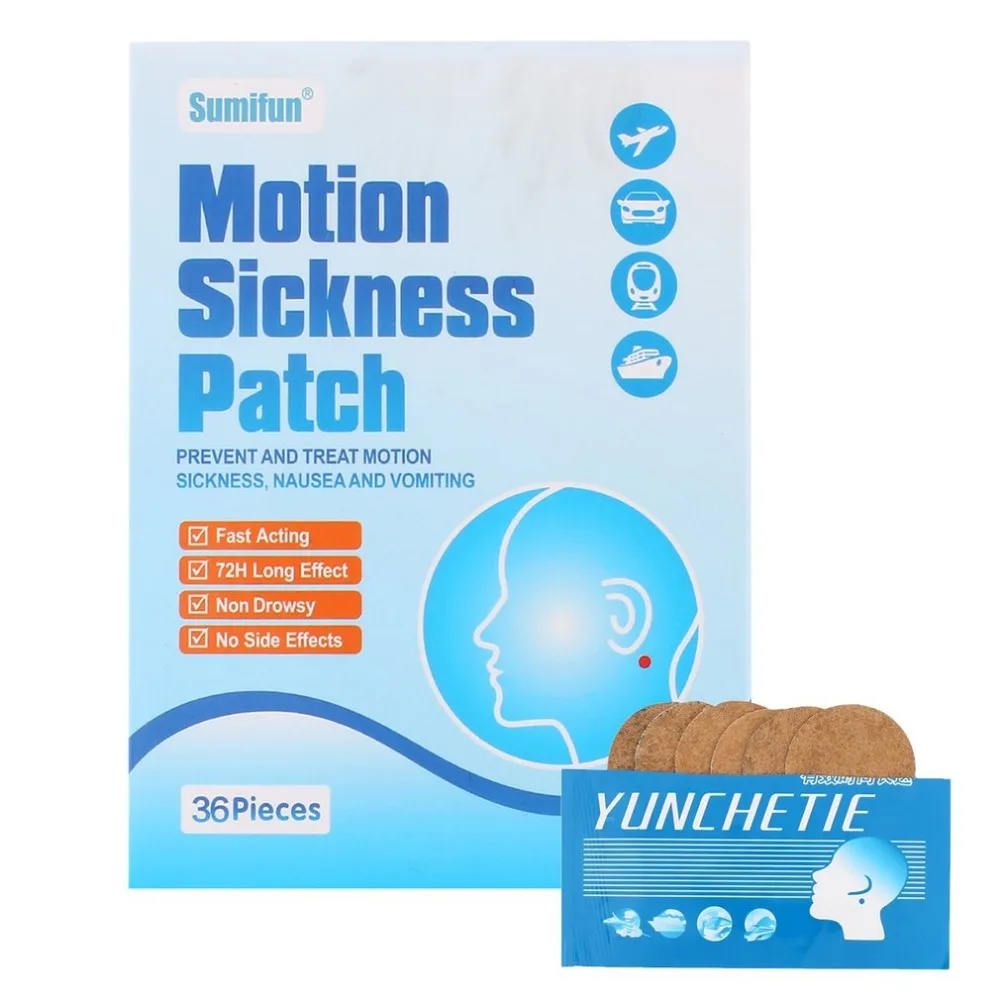 36 pcs/bag Car Motion Sickness Relief Patch Traditional Herbal