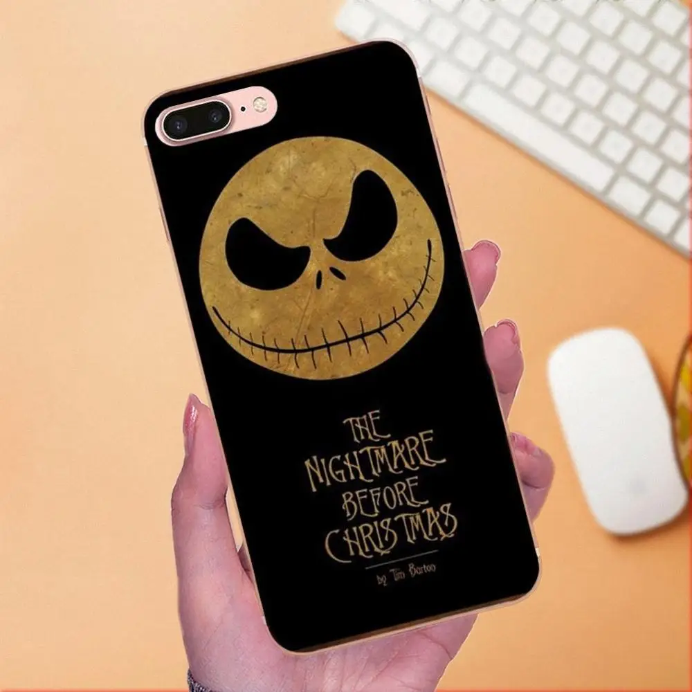 Модный чехол из ТПУ с кошмаром перед Рождеством для Apple iPhone X XS Max XR 4 4S 5 5C 5S SE 6 6S 7 8
