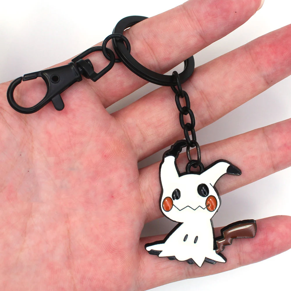Game Pocket Monster Pokemon Mimikyu Q Metal Pendant Keychain Keyring Ornament Cosplay Collection