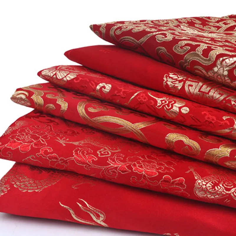 

19 Colors patchwork high quality brocade fabric Chinese style jacquard brocade satin fabric for sewing vintage flowers imitate