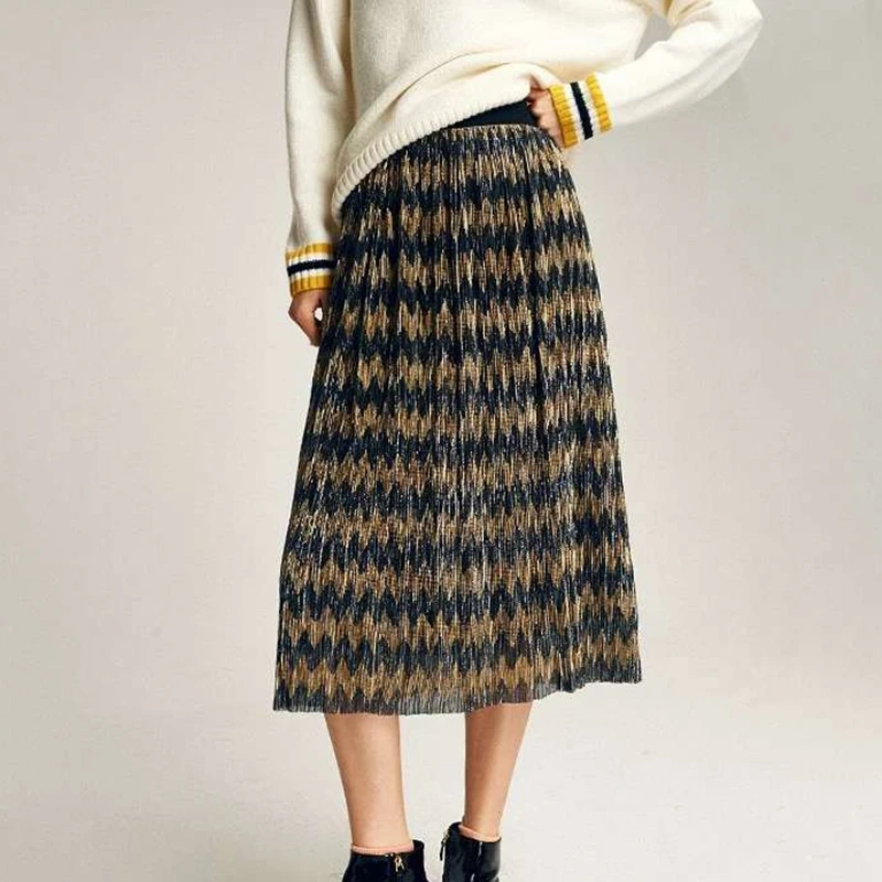 Vintage Faldas Midi De Diseñador 2019 Señoras Falda Las Mujeres As Picture HEwTUU