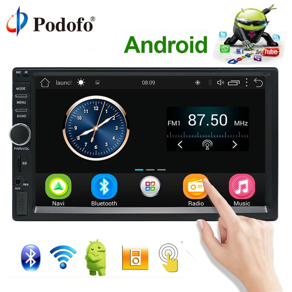 Podofo Auto Radio 2 Din Android GPS Navigation Car Radio Car Stereo 7 Podofo Auto Radio 2 Din Android GPS Navigation Car Radio Car Stereo 7