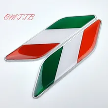 2017 Car Styling 3D Aluminum Italian Flag Fender Emblem Badge Car Sticker For Fiat Alfa Romeo 159 147 156 Abarth Accessories