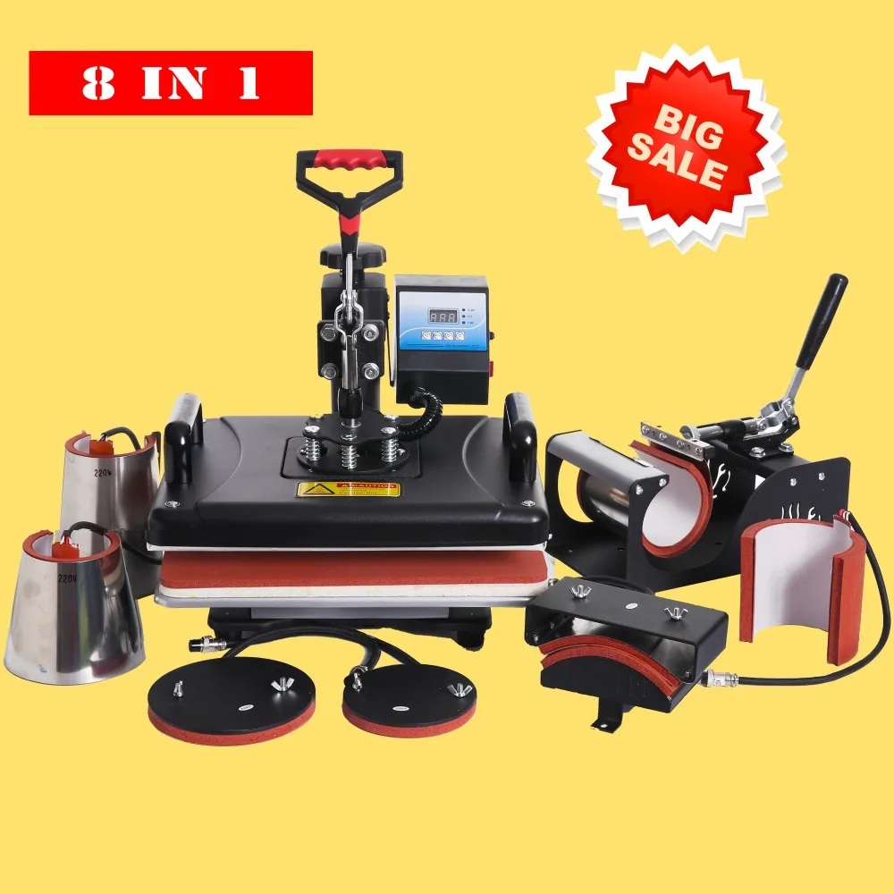 Cheap 8 in 1 Heat Press /heat transfer/Sublimation/Heat Press Machine