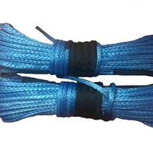 Полезный 1/" x100' синий синтетический трос лебедки для ATV/UTV автомобили KFI грузовики трактор транспортных средств