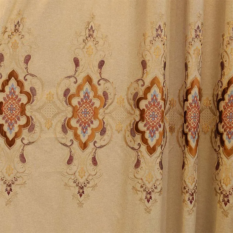 Европейская и американская Роскошная королевская вилла, вышитые занавески для гостиной, окна, декорированные, высокое качество, занавески для спальни - Цвет: cloth curtain