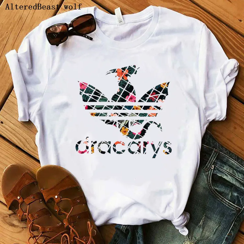 النساء Dracarys تي شيرت الإناث الأم من التنين قمم المحملة المتناثرة khaleesi Camisetas Daenery التنين حصلت النساء الصيف الملابس