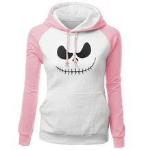 Women’s Sweatshirt 2018 Autumn Winter Fleece Hoodie For Female Jack Skellington Pumpkin King Print Streetwear Slim Hip Hop Hoody