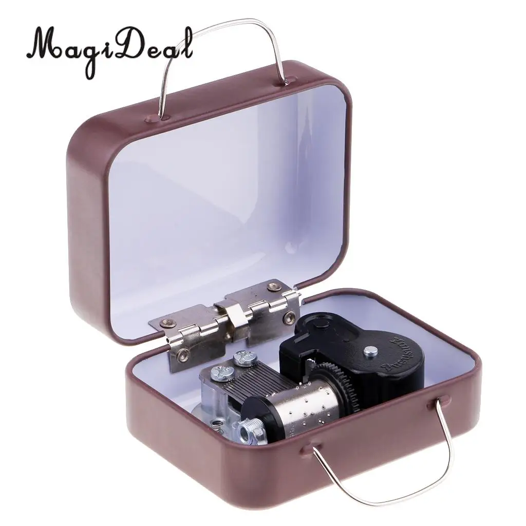 MagiDeal Play 'Innocent' Luggage Suitcase Wind-up Miniature Music Box for Girls Christmas Gift