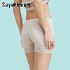 silk women safety short pants Natural silk seamless boxer Healthy shorty femme dentelle white black pink nude underwear ► Photo 1/4