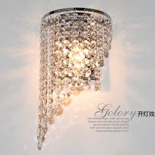 Современный короткий прозрачный K9 хрустальный светильник прикроватный Коридор Спальня роскошное украшение настенный светильник