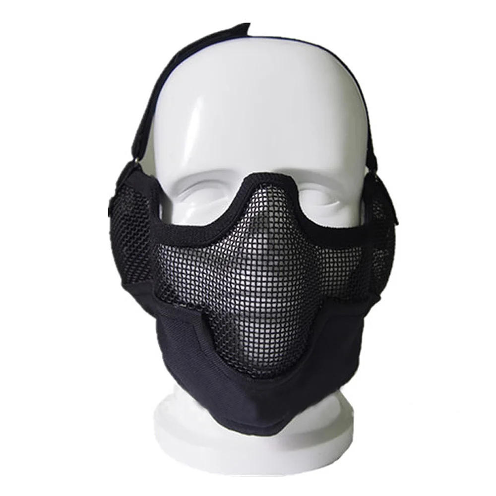 Outdoor Tactical Airsoft Mask Half Lower Face Hunting Protective CS